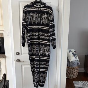 Fabletics Black Nordic Fairisle Onesie